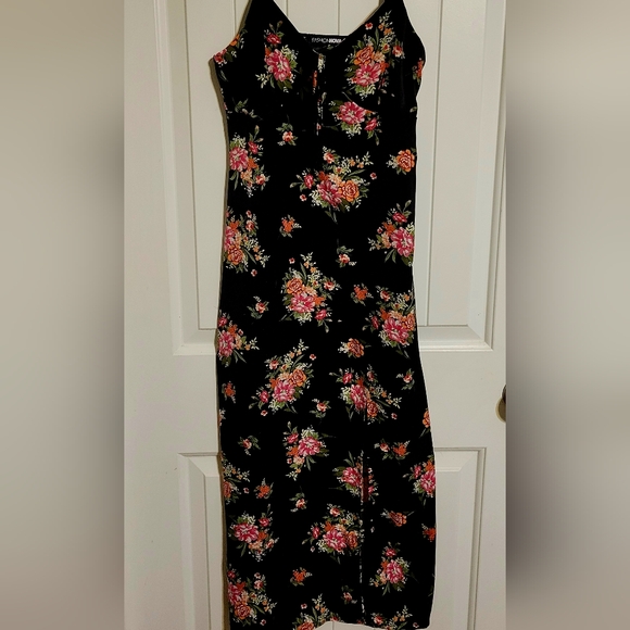 Fashion Nova Midi Length Slip Dress with Slit NWT - Picture 1 of 6